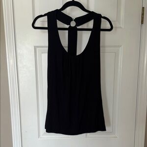 White House Black Market Black Keyhole Tank Top